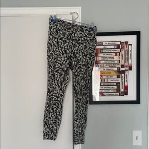 Free People Movement Black and White Floral Leggings